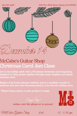 Christmas Carol Jam Class